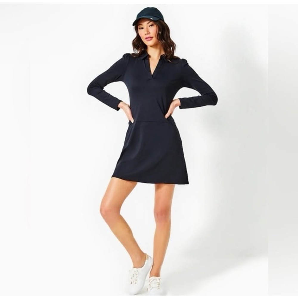 Lily Pulitzer Luxletic Brickell Long Sleeve Dress large UPF +50